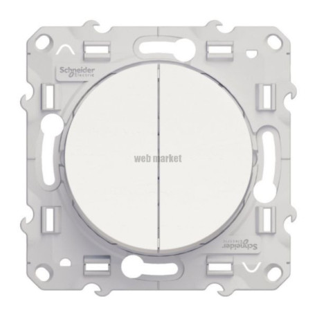 Odace va et vient + poussoir blanc s520285