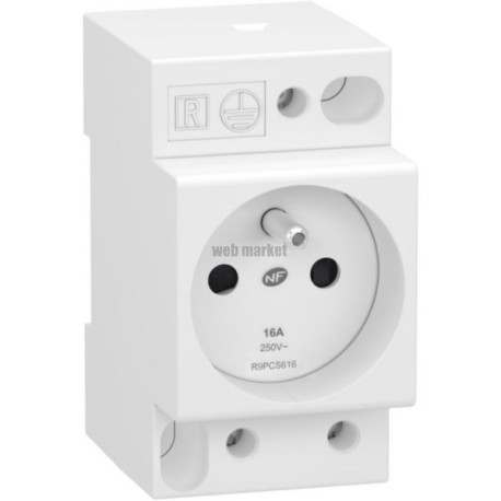 Prise de courant modulaire - 2P+T - Réf.R9PCS616