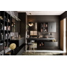 Niche verticale H.69 x P.15 x L.30 cm finition noir mat Réf. N6C30010
