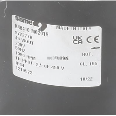 Moteur ventilation - Pièce de rechange origine fabricant