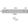 Rail de fixation, 552 mm, alu anodisé réf. 44250