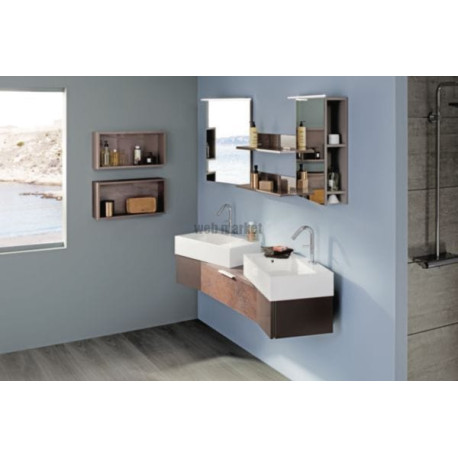 Etagère murale WALLY longueur 595 mm marron brillant -2125/ réf. 902008