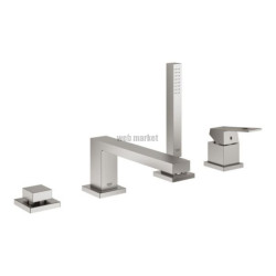 Façade pour combiné monocommande 4 trous montage avec ou sans châssis Eurocube Supersteel 19897DC1