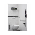 Barre d'appui en L multifonctions 551x1050mm, avec porte-rouleau et patère, tube aluminium Ø 38 x 25 mm époxy anthracite réf: 04