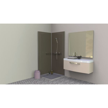 Decofast kit d'extension taupe 200x90cm avec profil et cale de montage Réf 400329