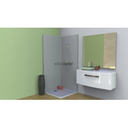 Decofast kit d'angle gris perle 200x90cm avec profil et cale de montage Réf 400326