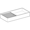 Timbre d'office Publica avec égouttoir - 100 x 50 cm - sans trop-plein - avec plage de dépose à gauche - blanc Réf. 500.923.00.1