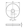 Sachet de 25 Rondelles plates D8 4 mm x 40 mm  NOVIPRO