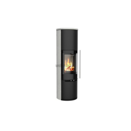 POELE ACIER A BOIS MORVAN FUSION'L 7KW PIERRE NATURELLE&ACIER NR  REF 526207