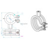 Collier bi-mat fix rapide M8/10  15-19 mm NOVIPRO