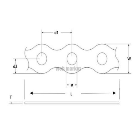 Bande perforée 17x0,8mm, ez, 10m, trous ø 6,5mm NOVIPRO
