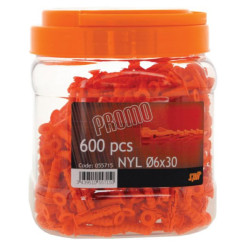 Cheville Nylon 6x30 boîte de 600 réf.055715