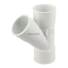 Culotte simple femelle femelle 45° diamètre 32mm blanc Réf. UBF144B