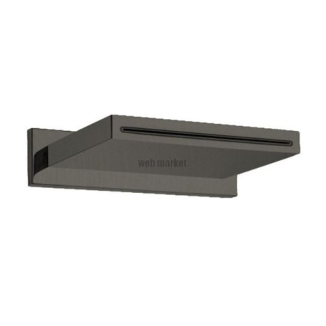 Bec cascade mural QUADRI 20 cm saillie 40 cm chromé noir brossé Réf. BD32175