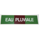 Etiquette eau pluviale 100x30x10mm paquet de 5 pièces Réf 215674