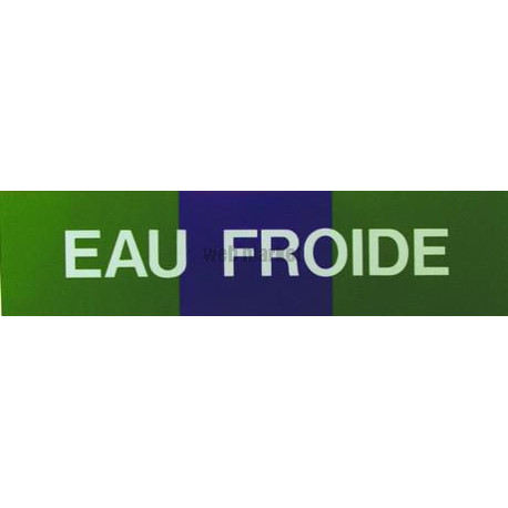 Etiquette eau froide 100x50x10mm paquet de 5 pièces Réf 215796