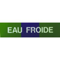 Etiquette eau froide 100x50x10mm paquet de 5 pièces Réf 215796
