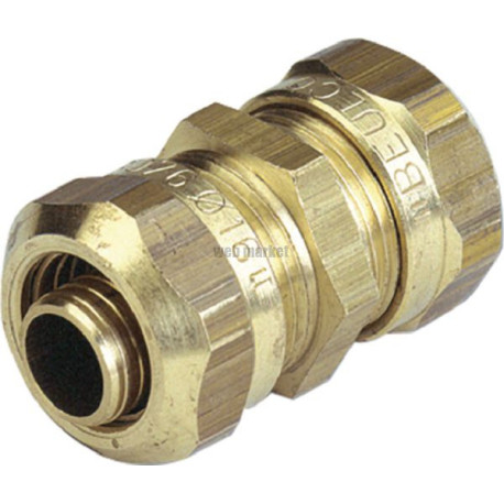 Coupleur égal diamètre 12/12 en laiton Réf 11690051001
