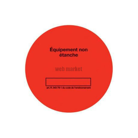 Rouleau de 100 étiquettes de contrôle étanchéité rouge Réf. CLI02154