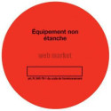 Rouleau de 100 étiquettes de contrôle étanchéité rouge Réf. CLI02154