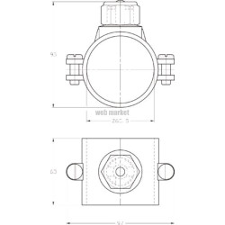 Collier pour mise à la terre BD503 à souder sur acier : 60,3 DN : cal. 50 réf. 0250360