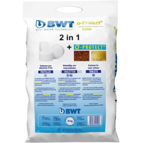 Sel pour adoucisseur BWT Protect avec additif pastilles sac de 18 kg Réf. 115630