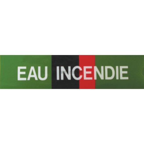 Etiquette eau incendie 200x50x10mm paquet de 5 pièces Réf 215572
