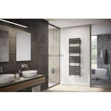 Sèche-serviette eau chaude Ellipsis 735W, Noir Graphite, 1620x500x53, 14,9kg (T30 EGAL 395W). Réf. ELE050B18IR01NNN02