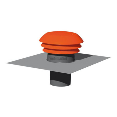 Entrée/sortie d'air toiture rouge diamètre 125 mm Réf 296069