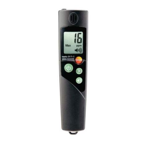 Détecteur monoxyde de carbone TESTO 317-5 pour mesure de CO ambiant livré avec étui, dragonne et piles