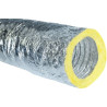 Gaine souple Alu calorifugée phonique M1/M1 Lg : 10 m, épaisseur 25mm Ø 165 Réf. ALU-M1/M1-165