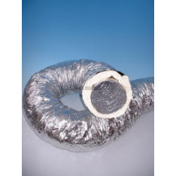 Gaine souple aluminium isolation phonique ouate M0/M1 diamètre 254mm longueur 10m Réf ACOFALUOUATE254