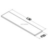 Tablette haute Alterna Plénitude L90cm P20cm Chêne raphia