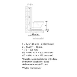 Bâti-support Ingenio évacuation coudée ou droite pipe orientable avec kit de liaison standard inclus Réf. 31310110