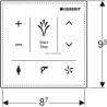 Tableau de commande mural pour AquaClean, Blanc/Verre Réf. 147.038.SI.1