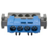 Bornier de répartition IP 2X neutre 4 connexions 1,5 à 16 mm² -bleu- L 47 mm Ref.004840