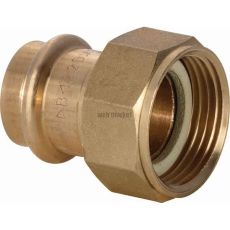 Raccord Altech à sertir écrou tournant diamètre 14 x 1/2 fer cuivre sachet de 2 pièces