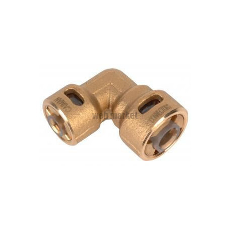 Raccord rapide à pression coudé 90° réduction 1/4'' x 3/8'' Réf. RAC54024