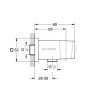 Coude à encastrer 1/2" Euphoria Cube Hard Graphite brossé 26370AL0
