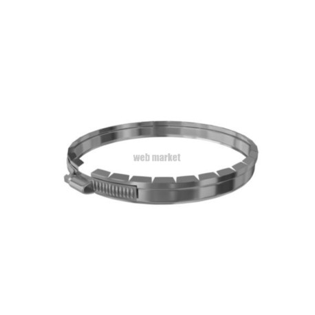 Accessoires de tubage flexible bague inox a griffes pour flexible 150 réf. 166150