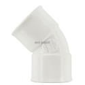 Coude simple femelle femelle 45° diamètre 32mm blanc Réf. UCF44B