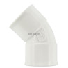 Coude simple femelle femelle 45° diamètre 32mm blanc Réf. UCF44B