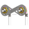 Plaque de raccordement à sertir STARFIX réglable entraxe 150mm M3/4 D16 pour Multicouche réf: 0278S