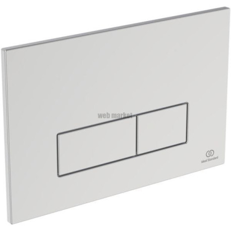 Plaque de commande pneumatique Oleas P2 pour bâti-support Prosys - chrome - boutons 3/6 litres - design rectangulaire Réf. R0119