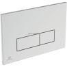 Plaque de commande pneumatique Oleas P2 pour bâti-support Prosys - chrome - boutons 3/6 litres - design rectangulaire Réf. R0119
