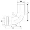 Coude 90° mâle-femelle diamètre 35 Réf. 6673997