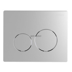 Plaque de commande Ingenio sphère double volume en ABS de finition chromée mat Réf 31261160