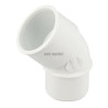 Coude simple male femelle 45° diamètre 32mm blanc Réf. UCF4B