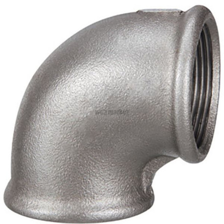Coude 90° fonte malléable noir 90 femelle-femelle 12x17 réf.090012N
