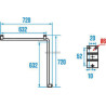 Barre d'angle 2 murs Arsis, Aluminium Epoxy Blanc réf. 049830